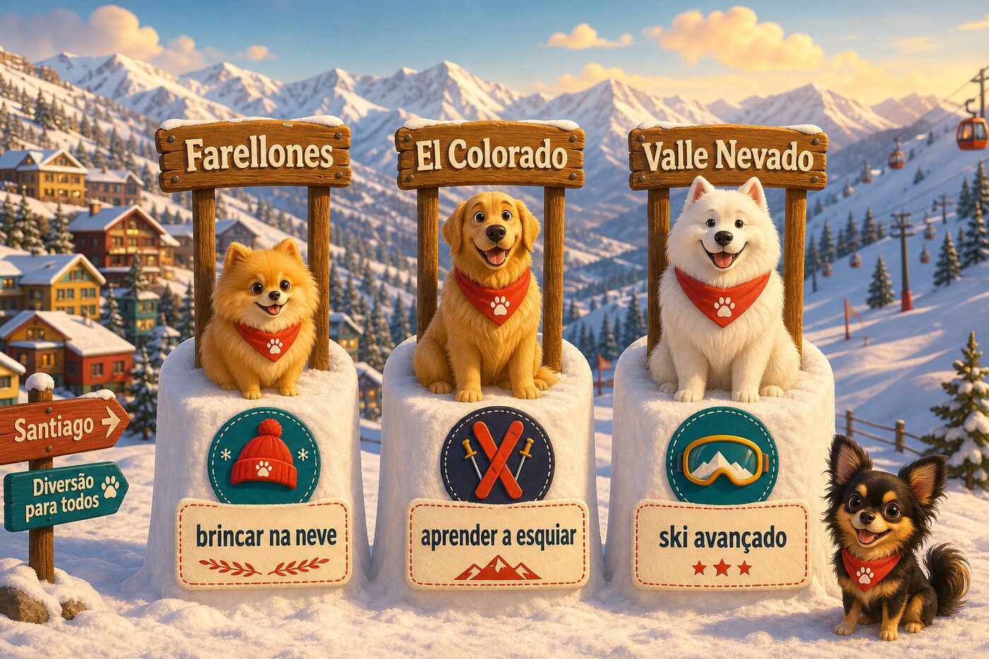 Pra quem é cada estação de neve