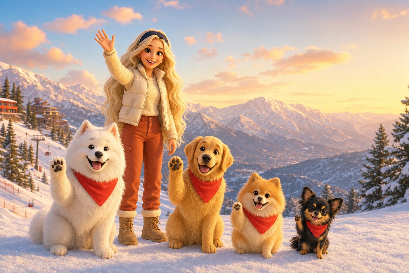 Pôr do sol na neve, fechamento