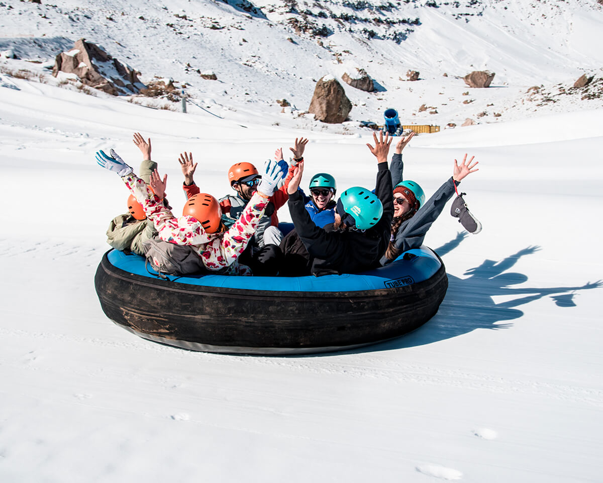 Tubing familiar em Farellones