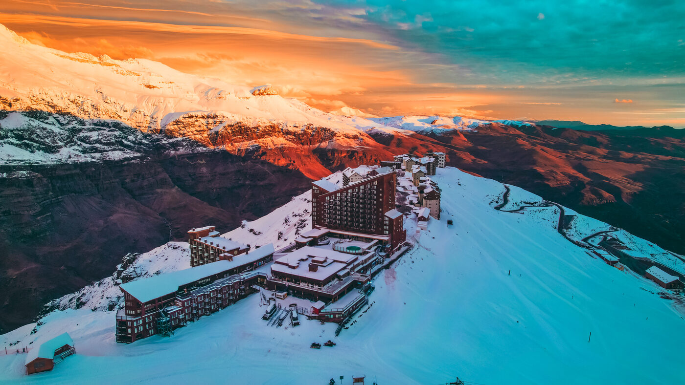 Vista aérea de Valle Nevado